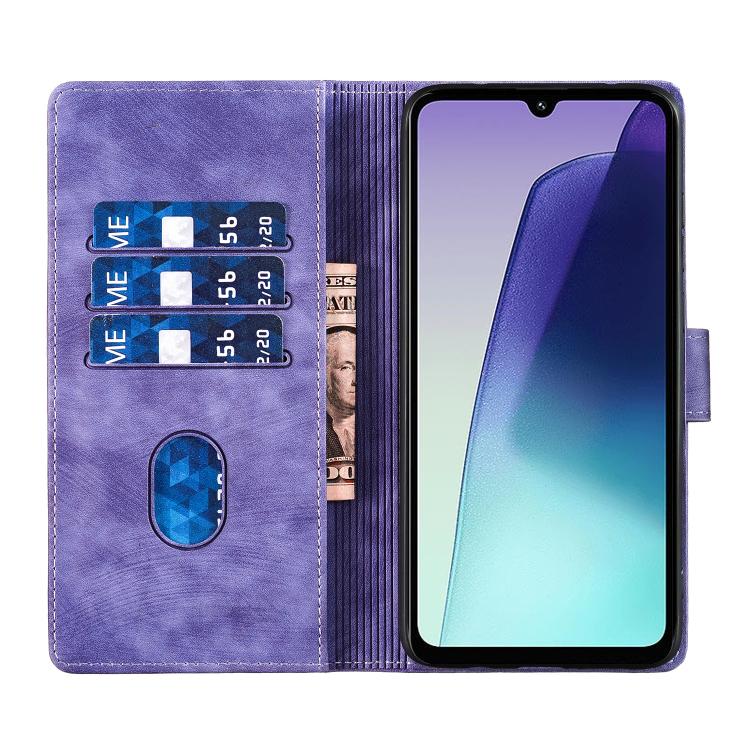 For Xiaomi Poco C75 Pen Heart Cat Embossed Leather Phone Case