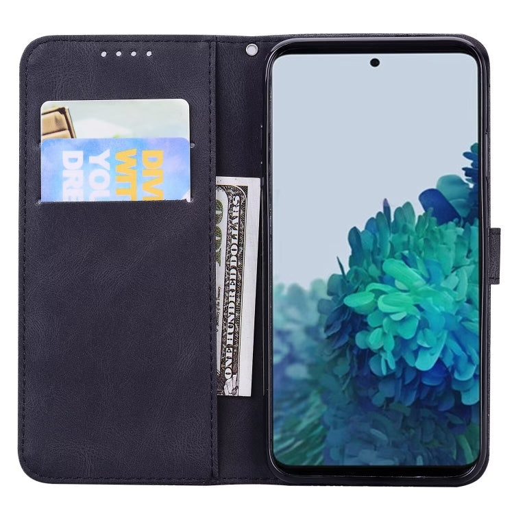 For Samsung Galaxy S25 5G Retro Skin Feel Butterflies Embossing Horizontal Flip Leather Phone Case