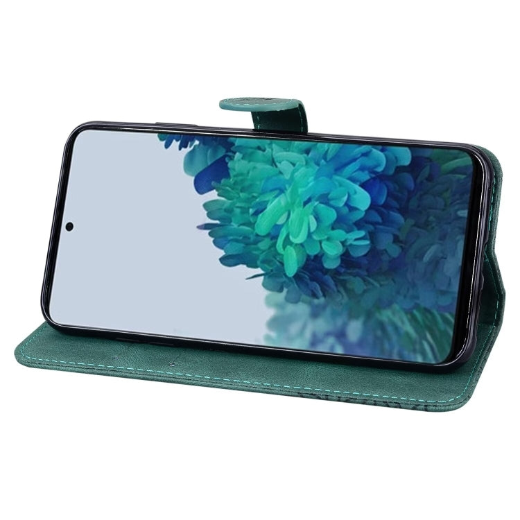 For Samsung Galaxy S25 5G Retro Skin Feel Butterflies Embossing Horizontal Flip Leather Phone Case