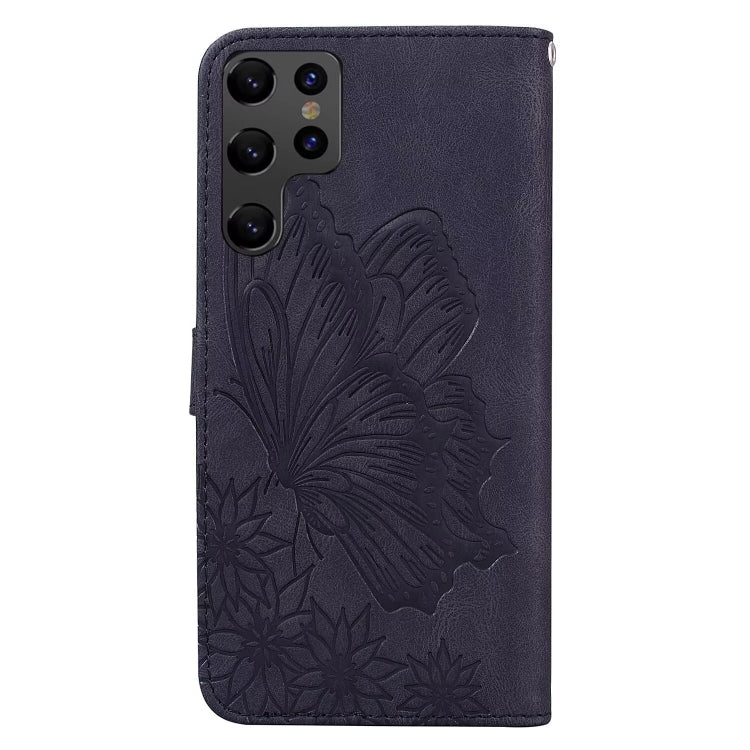 For Samsung Galaxy S25 Ultra 5G Retro Skin Feel Butterflies Embossing Horizontal Flip Leather Phone Case