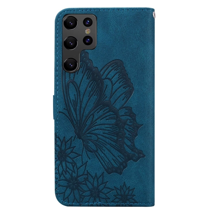 For Samsung Galaxy S25 Ultra 5G Retro Skin Feel Butterflies Embossing Horizontal Flip Leather Phone Case