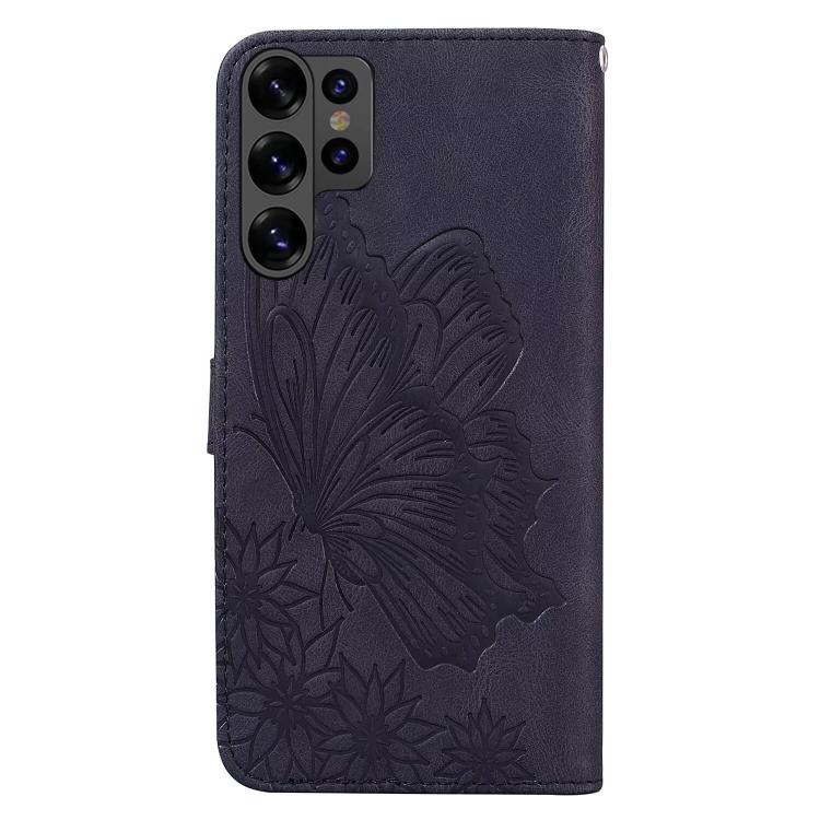 For Samsung Galaxy S26 Ultra 5G Retro Skin Feel Butterflies Embossing Horizontal Flip Leather Phone Case