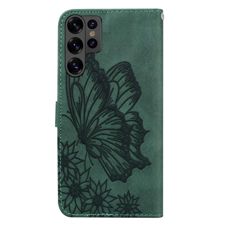 For Samsung Galaxy S26 Ultra 5G Retro Skin Feel Butterflies Embossing Horizontal Flip Leather Phone Case