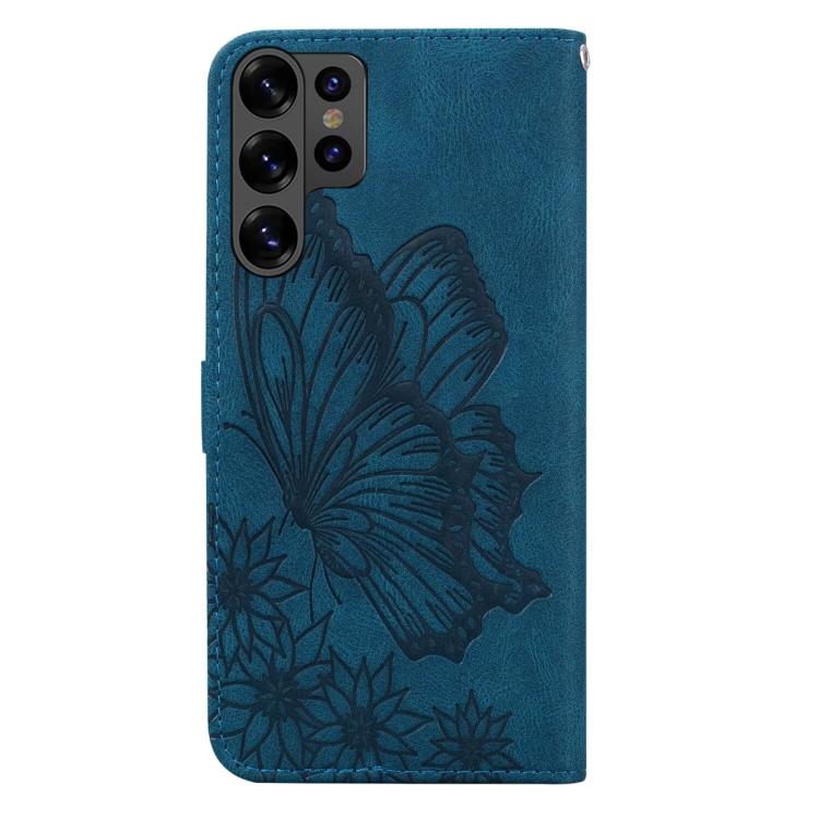 For Samsung Galaxy S26 Ultra 5G Retro Skin Feel Butterflies Embossing Horizontal Flip Leather Phone Case
