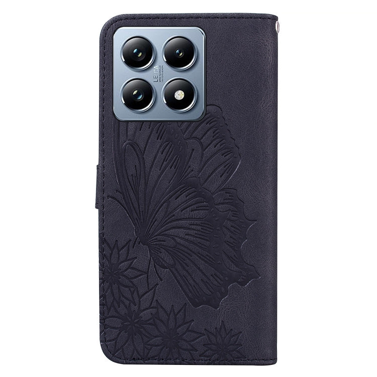 For Xiaomi 14T Pro Retro Skin Feel Butterflies Embossing Horizontal Flip Leather Phone Case