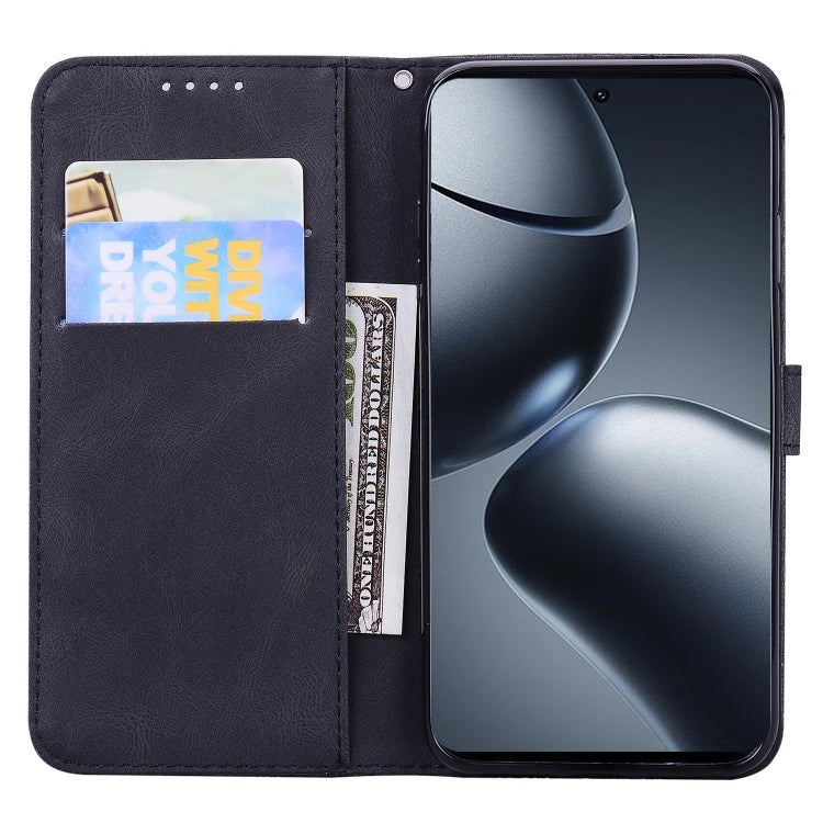 For Xiaomi 14T Retro Skin Feel Butterflies Embossing Horizontal Flip Leather Phone Case