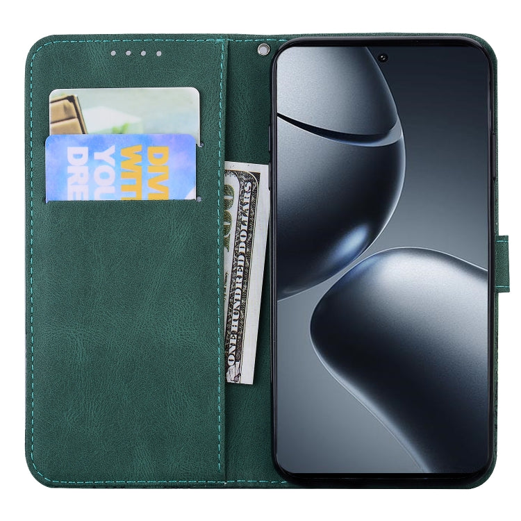 For Xiaomi 14T Retro Skin Feel Butterflies Embossing Horizontal Flip Leather Phone Case