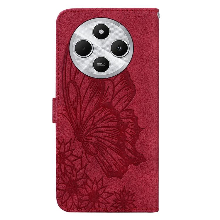 For Xiaomi Poco C75 Retro Skin Feel Butterflies Embossing Horizontal Flip Leather Phone Case