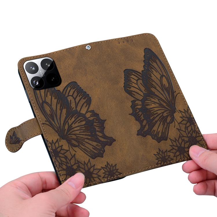 For Xiaomi 15T 5G Retro Skin Feel Butterflies Embossing Horizontal Flip Leather Phone Case