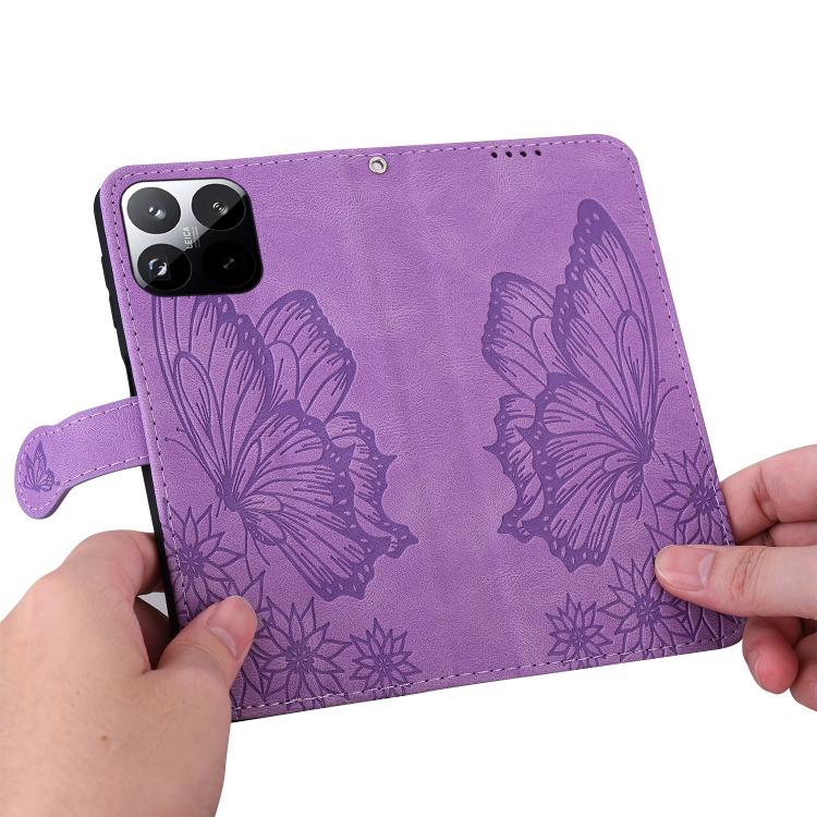 For Xiaomi 15T 5G Retro Skin Feel Butterflies Embossing Horizontal Flip Leather Phone Case