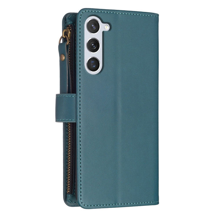 For Samsung Galaxy S25 5G 9 Card Slots Zipper Wallet Leather Flip Phone Case