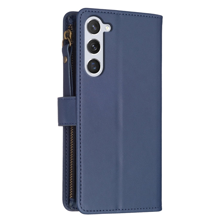 For Samsung Galaxy S25 5G 9 Card Slots Zipper Wallet Leather Flip Phone Case