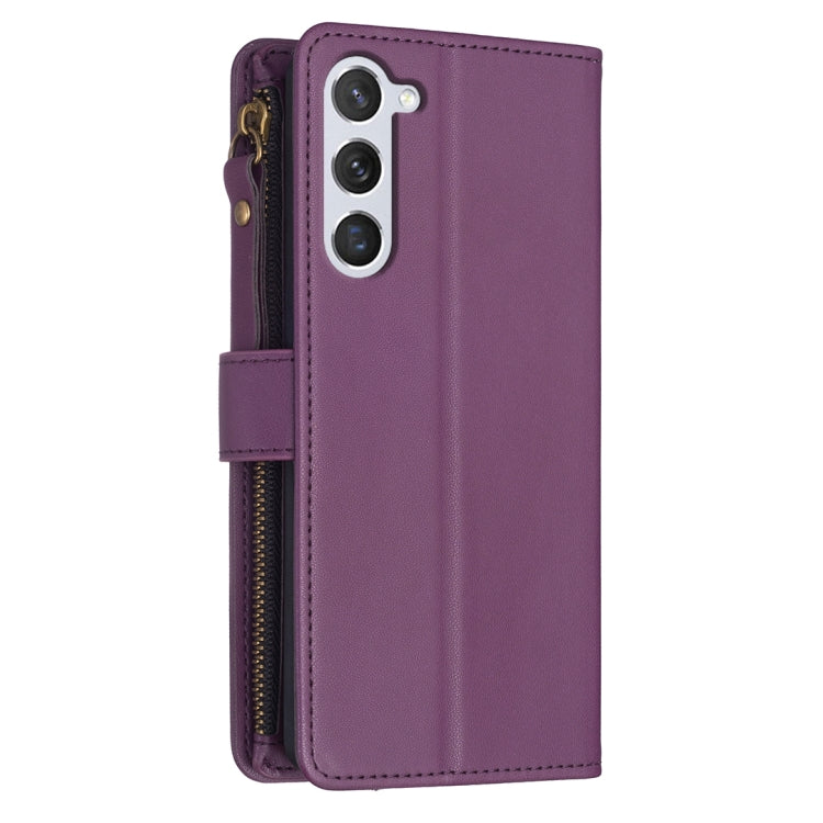 For Samsung Galaxy S25 5G 9 Card Slots Zipper Wallet Leather Flip Phone Case