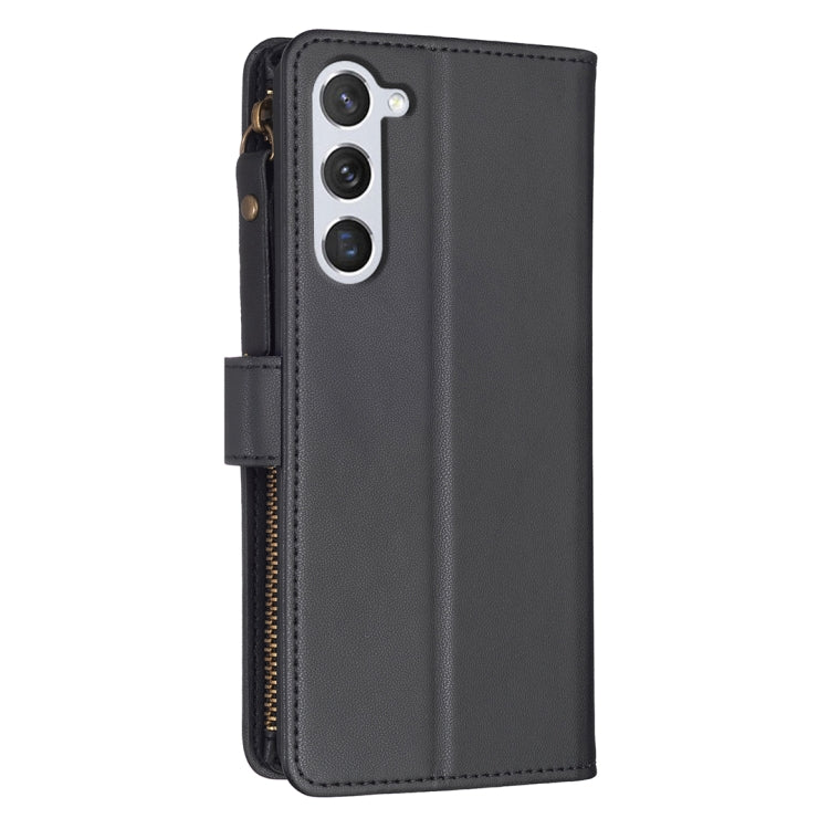 For Samsung Galaxy S25 5G 9 Card Slots Zipper Wallet Leather Flip Phone Case