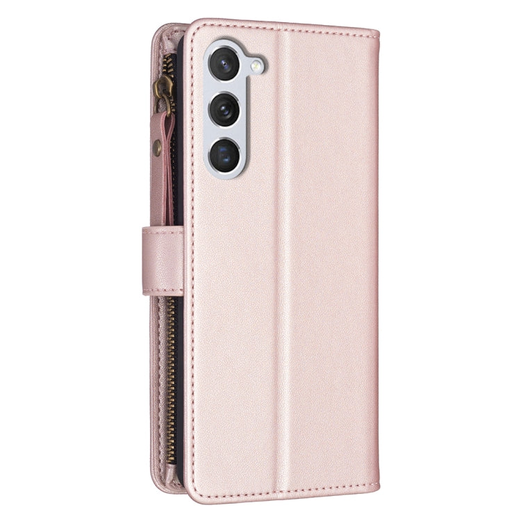 For Samsung Galaxy S25 5G 9 Card Slots Zipper Wallet Leather Flip Phone Case