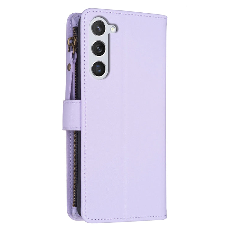 For Samsung Galaxy S25 5G 9 Card Slots Zipper Wallet Leather Flip Phone Case