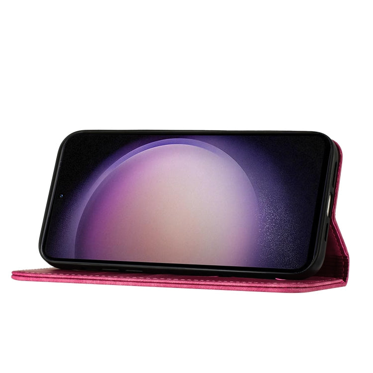 For Samsung Galaxy S25 5G Butterfly Cat Embossing Flip Leather Phone Case