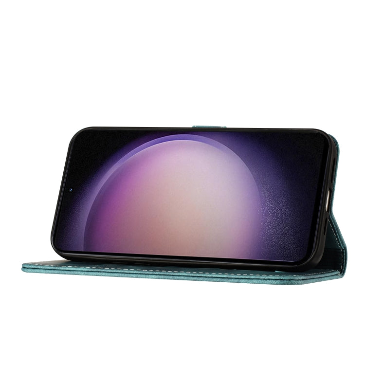 For Samsung Galaxy S25 5G Butterfly Cat Embossing Flip Leather Phone Case