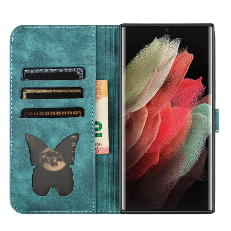 For Samsung Galaxy S25 Ultra 5G Butterfly Cat Embossing Flip Leather Phone Case