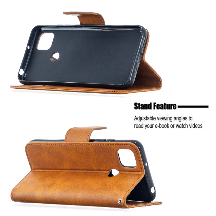 For Xiaomi Redmi 9C Retro Lambskin Texture Pure Color Horizontal Flip PU Leather Case with Holder & Card Slots & Wallet & Lanyard