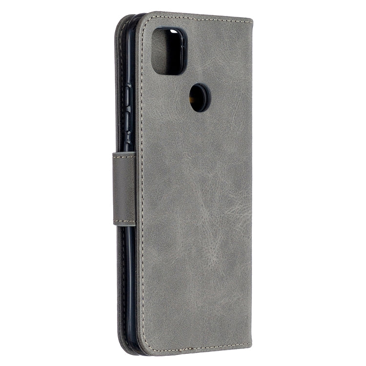 For Xiaomi Redmi 9C Retro Lambskin Texture Pure Color Horizontal Flip PU Leather Case with Holder & Card Slots & Wallet & Lanyard