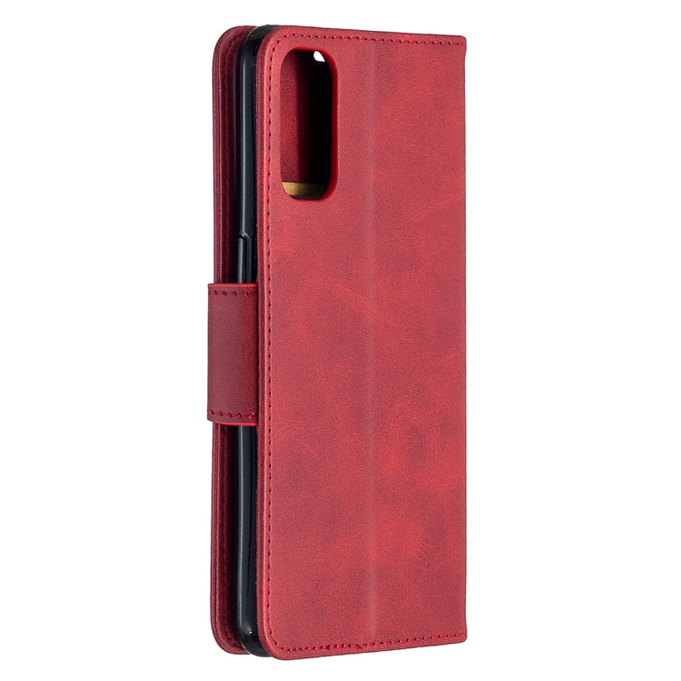 For OPPO Reno4 5G Retro Lambskin Texture Pure Color Horizontal Flip PU Leather Case with Holder & Card Slots & Wallet & Lanyard