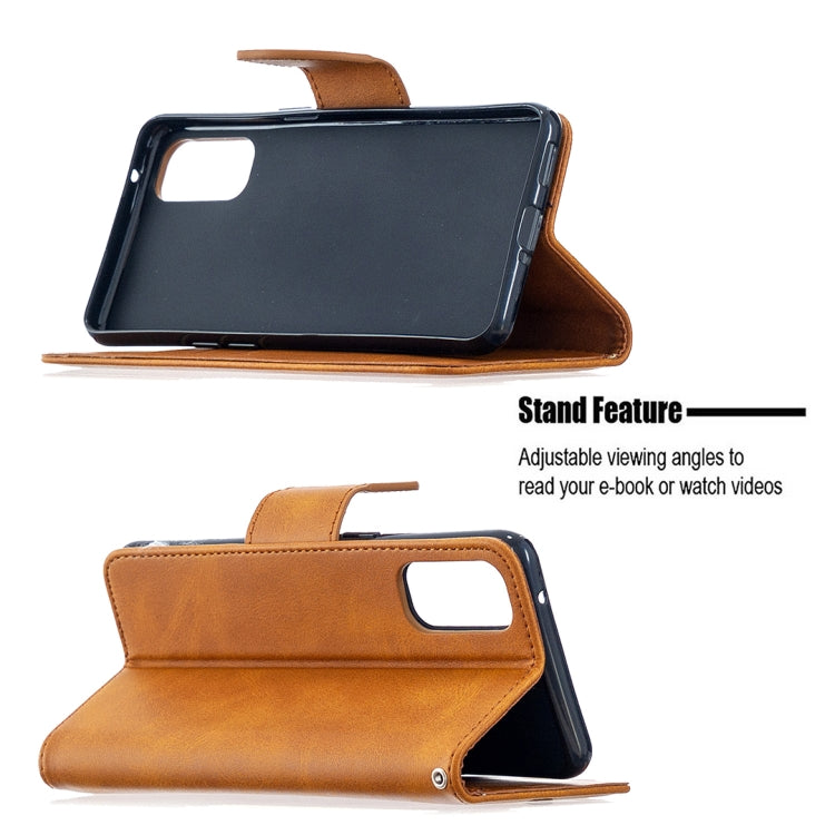 For OPPO Reno4 5G Retro Lambskin Texture Pure Color Horizontal Flip PU Leather Case with Holder & Card Slots & Wallet & Lanyard