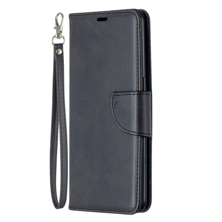 For OPPO Reno4 5G Retro Lambskin Texture Pure Color Horizontal Flip PU Leather Case with Holder & Card Slots & Wallet & Lanyard