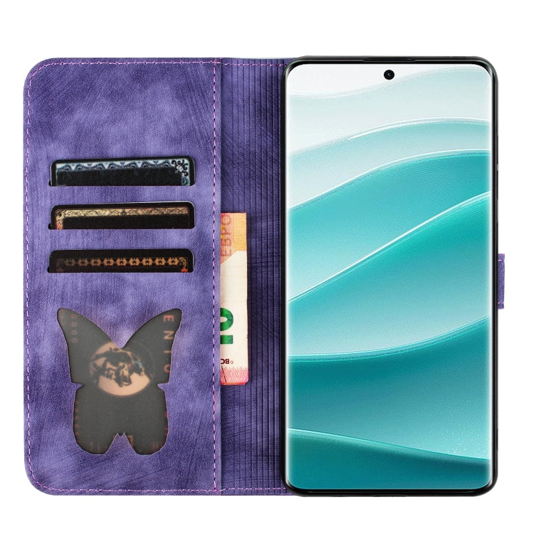 For Redmi Note 14 Pro 5G Butterfly Cat Embossing Flip Leather Phone Case