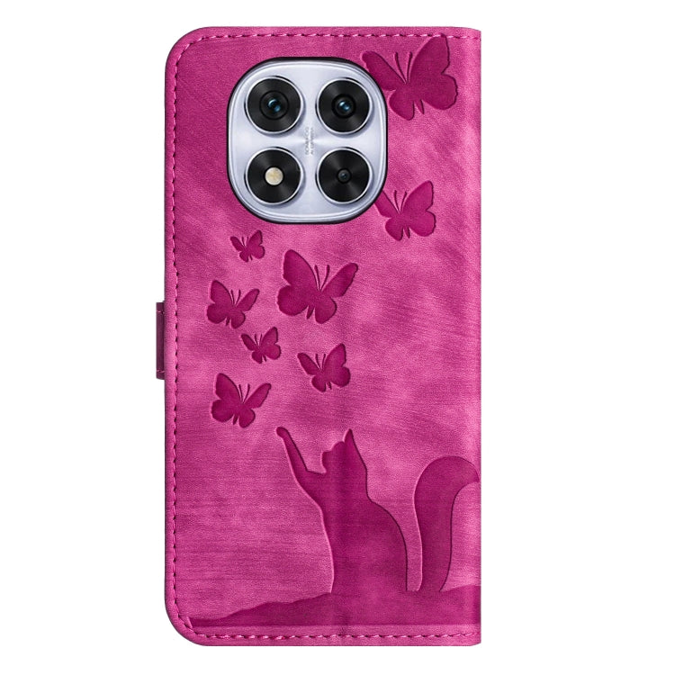 For Redmi Note 14 Pro 5G Butterfly Cat Embossing Flip Leather Phone Case