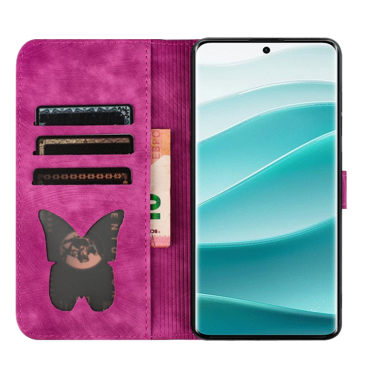 For Redmi Note 14 Pro 5G Butterfly Cat Embossing Flip Leather Phone Case