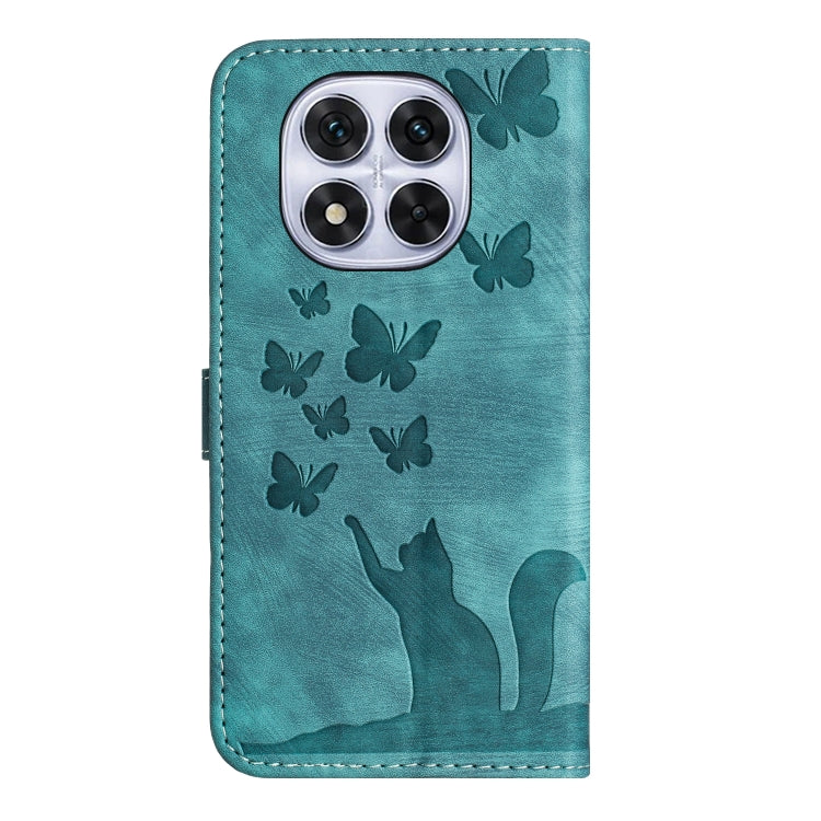 For Redmi Note 14 Pro 5G Butterfly Cat Embossing Flip Leather Phone Case