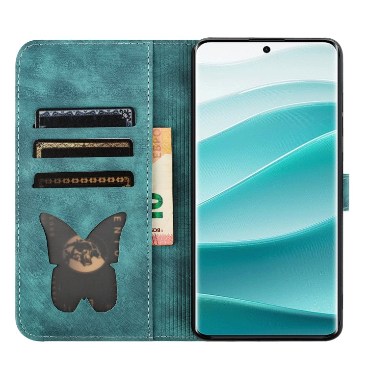 For Redmi Note 14 Pro 5G Butterfly Cat Embossing Flip Leather Phone Case