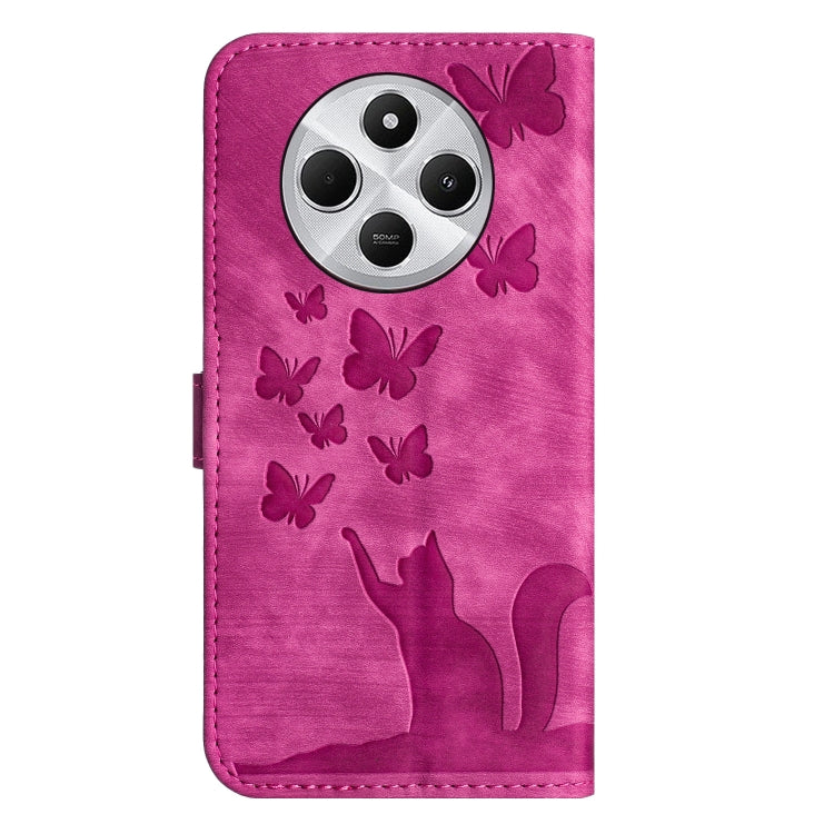 For Redmi 14C 4G Butterfly Cat Embossing Flip Leather Phone Case