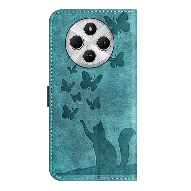 For Redmi 14C 4G Butterfly Cat Embossing Flip Leather Phone Case