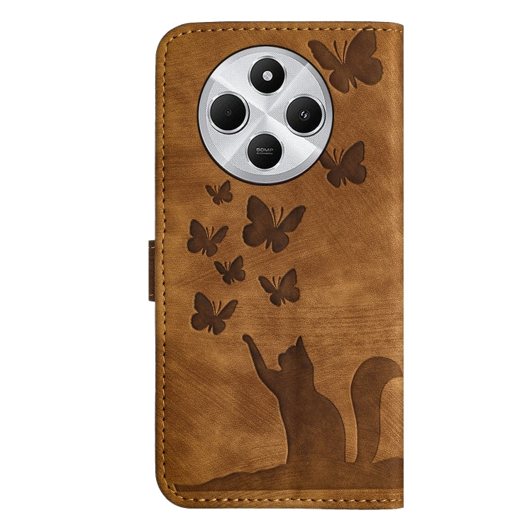 For Redmi 14C 4G Butterfly Cat Embossing Flip Leather Phone Case