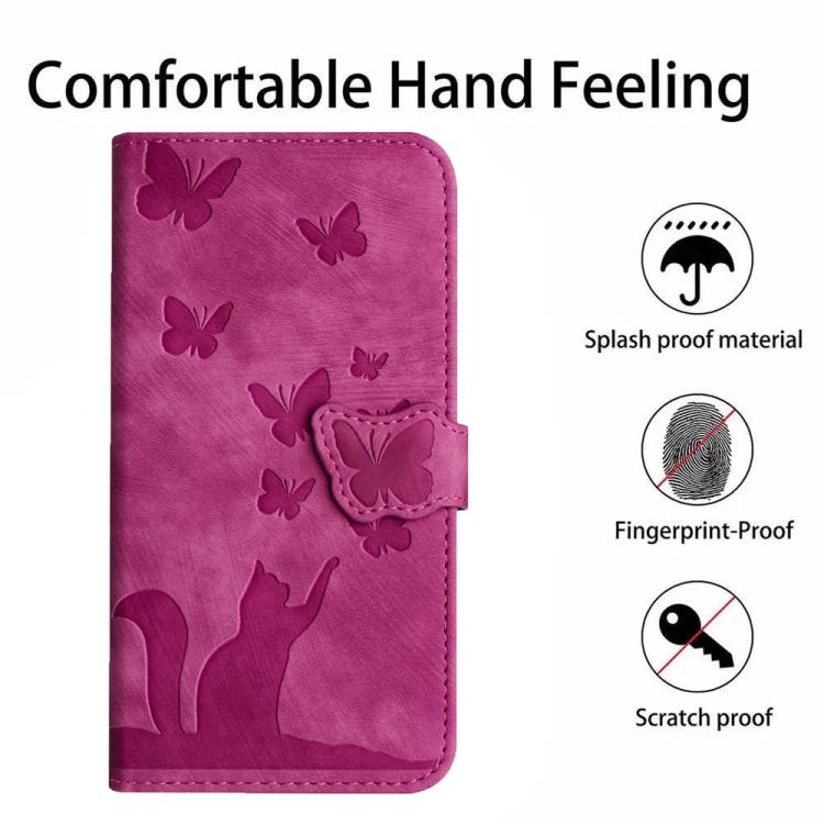 For Redmi A4 5G Butterfly Cat Embossing Flip Leather Phone Case