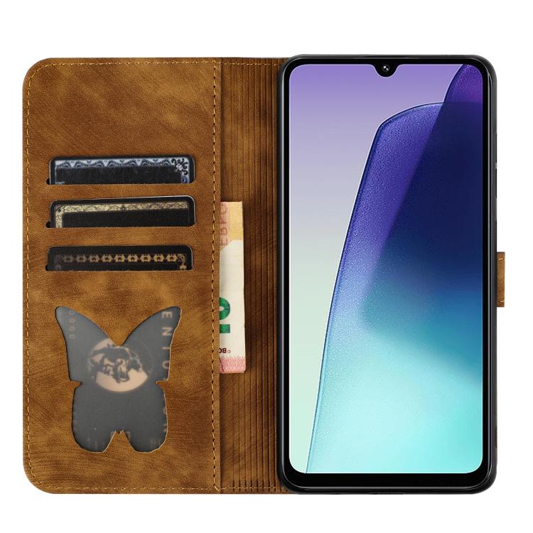 For Redmi A4 5G Butterfly Cat Embossing Flip Leather Phone Case