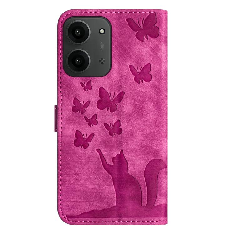 For Redmi 15C 5G / 4G EU 173mm Butterfly Cat Embossing Flip Leather Phone Case