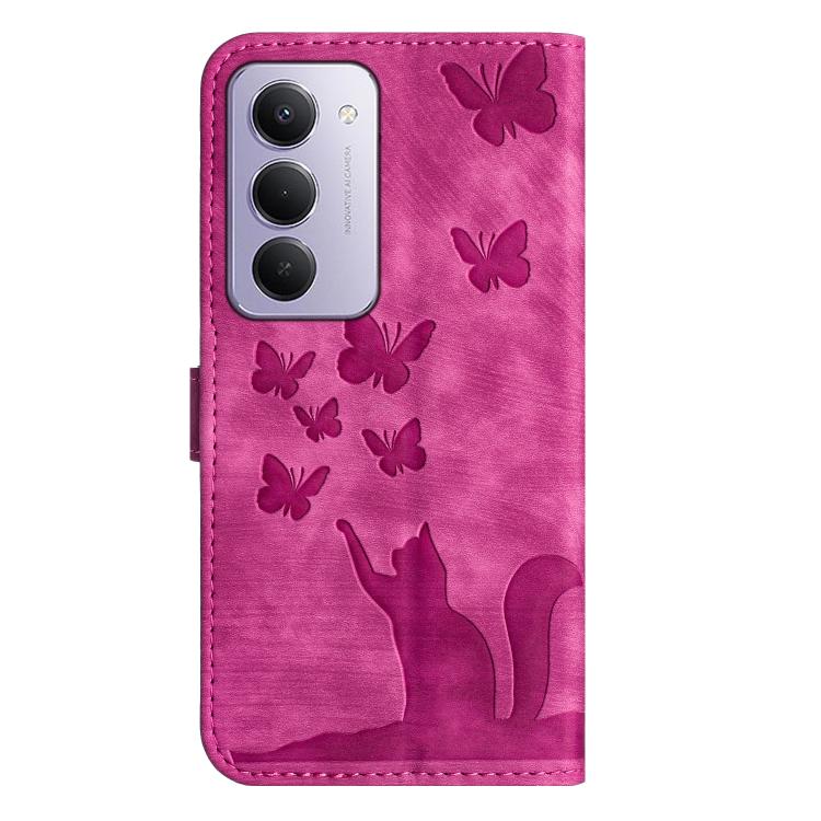 For Redmi 15 5G Global / 4G SEA 169.5mm Butterfly Cat Embossing Flip Leather Phone Case