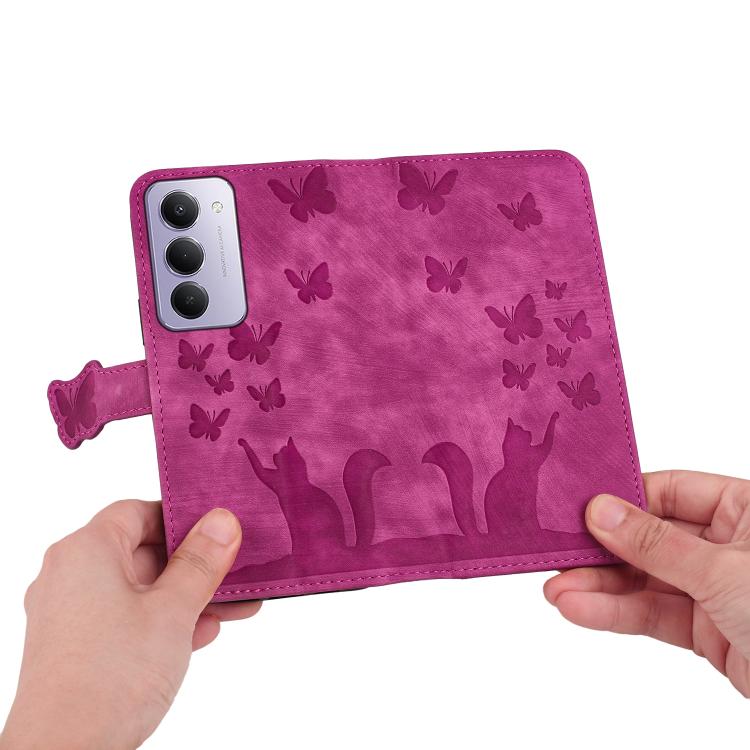 For Redmi 15 5G / 4G EU 171mm Butterfly Cat Embossing Flip Leather Phone Case