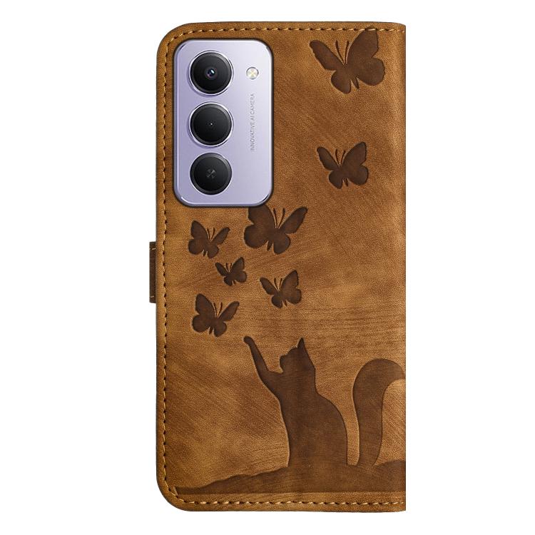 For Redmi 15 5G / 4G EU 171mm Butterfly Cat Embossing Flip Leather Phone Case
