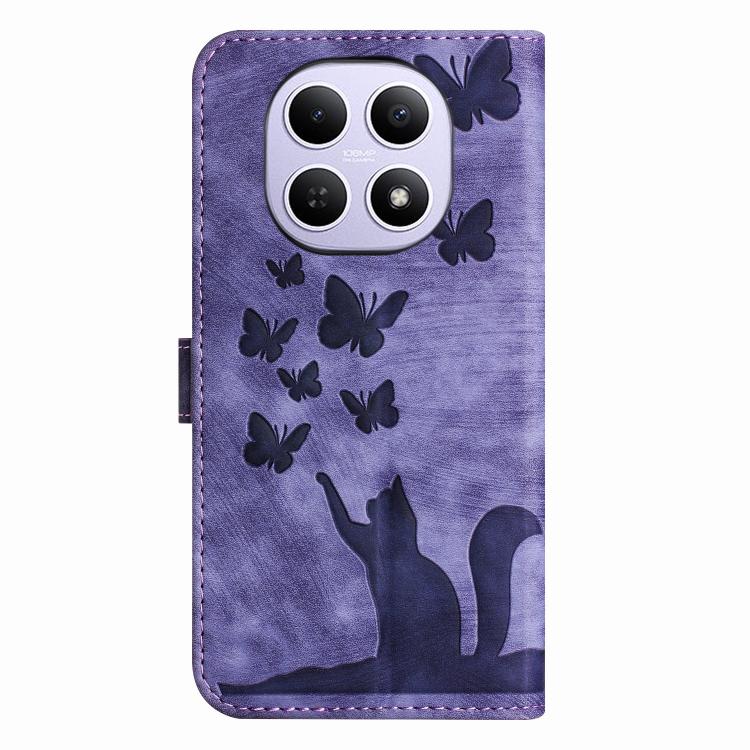 For Redmi Note 15 4G / 5G Global 164mm Butterfly Cat Embossing Flip Leather Phone Case