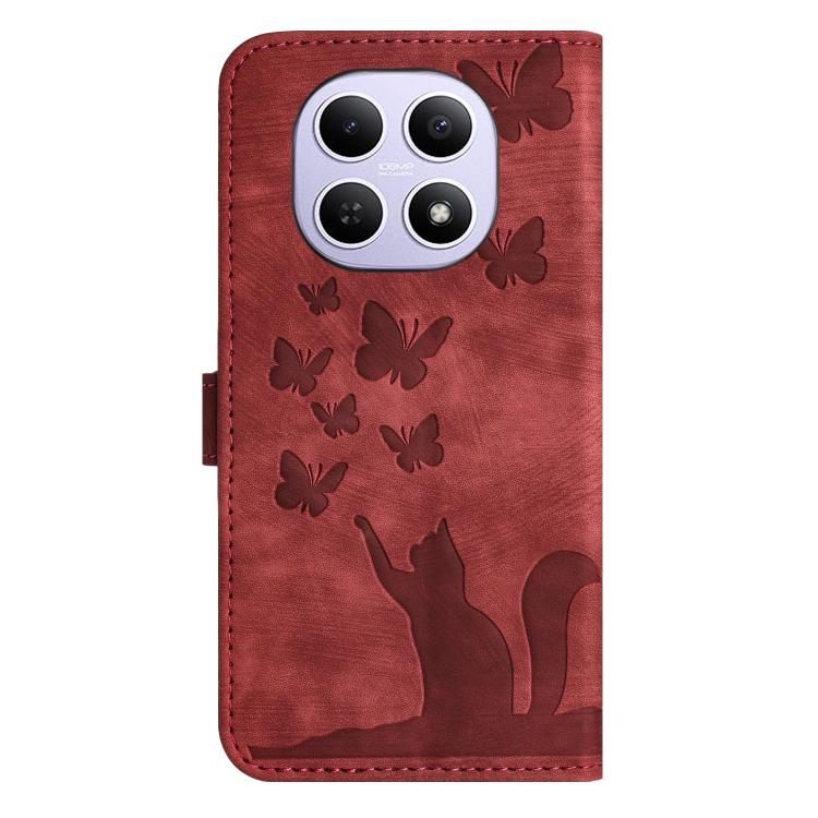 For Redmi Note 15 4G / 5G Global 164mm Butterfly Cat Embossing Flip Leather Phone Case