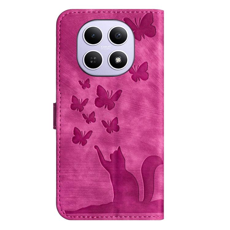 For Redmi Note 15 4G / 5G Global 164mm Butterfly Cat Embossing Flip Leather Phone Case