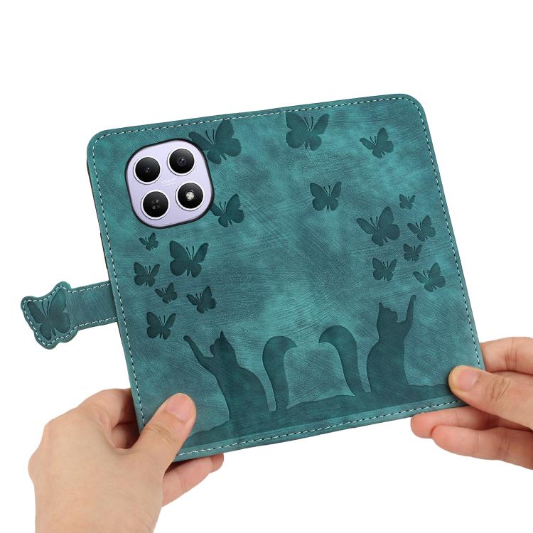 For Redmi Note 15 4G / 5G Global 164mm Butterfly Cat Embossing Flip Leather Phone Case