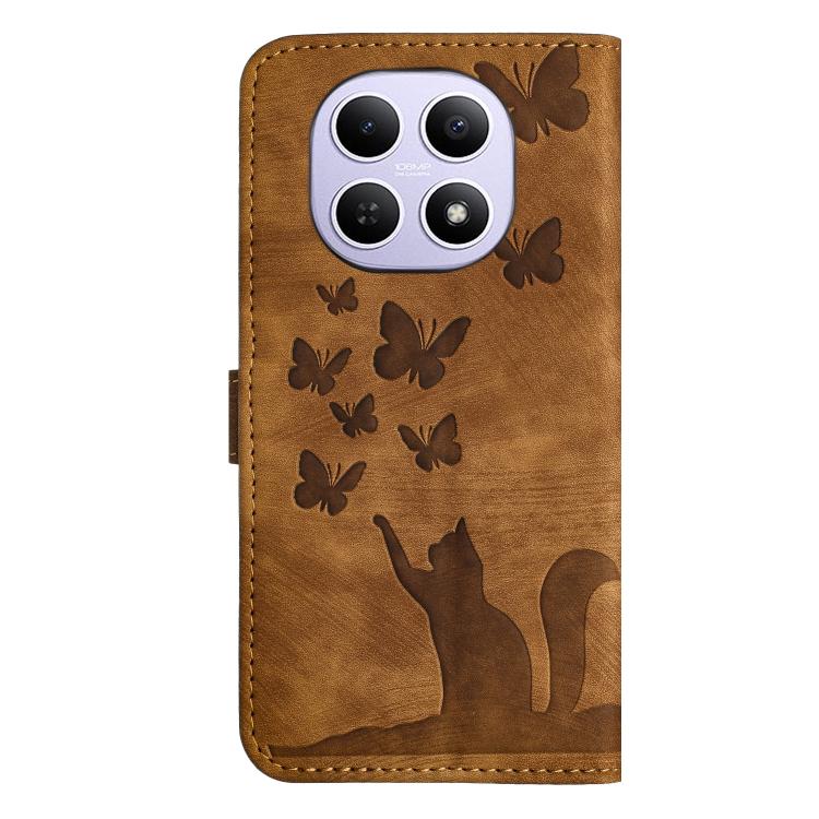 For Redmi Note 15 4G / 5G Global 164mm Butterfly Cat Embossing Flip Leather Phone Case