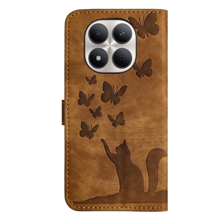 For Redmi Note 15 Pro 4G Global 163.2mm Butterfly Cat Embossing Flip Leather Phone Case