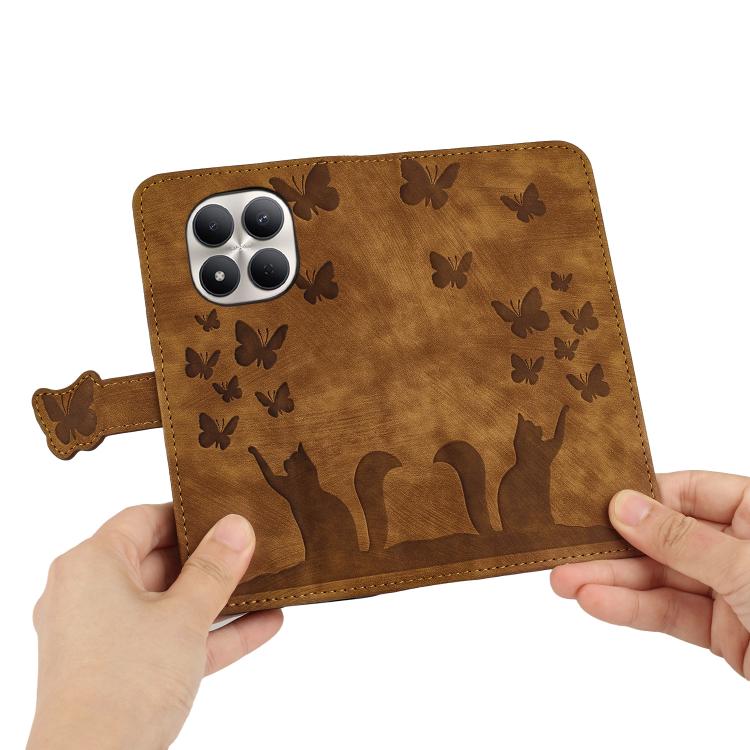 For Redmi Note 15 Pro+ 5G Global 163.3mm Butterfly Cat Embossing Flip Leather Phone Case