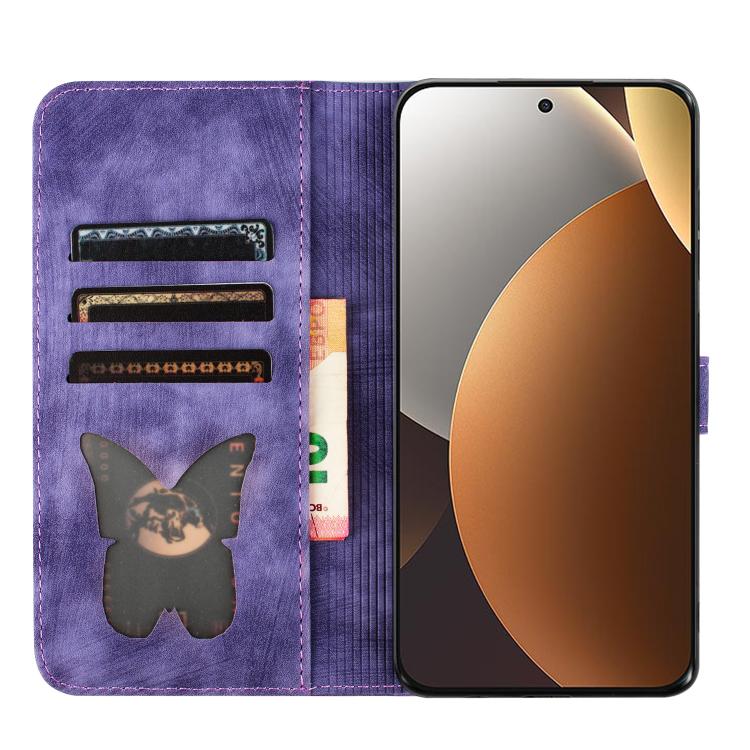For Redmi Note 15 Pro 5G Global 163.6mm Butterfly Cat Embossing Flip Leather Phone Case